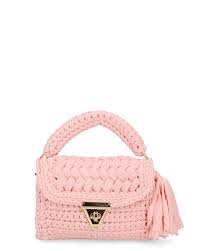 Γυναικεία Ρόζ Τσάντα ''knitted''