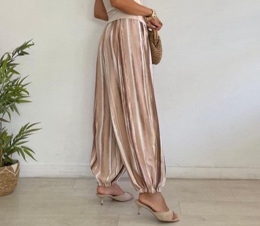 Γυναικείο Παντελόνι One Size striped